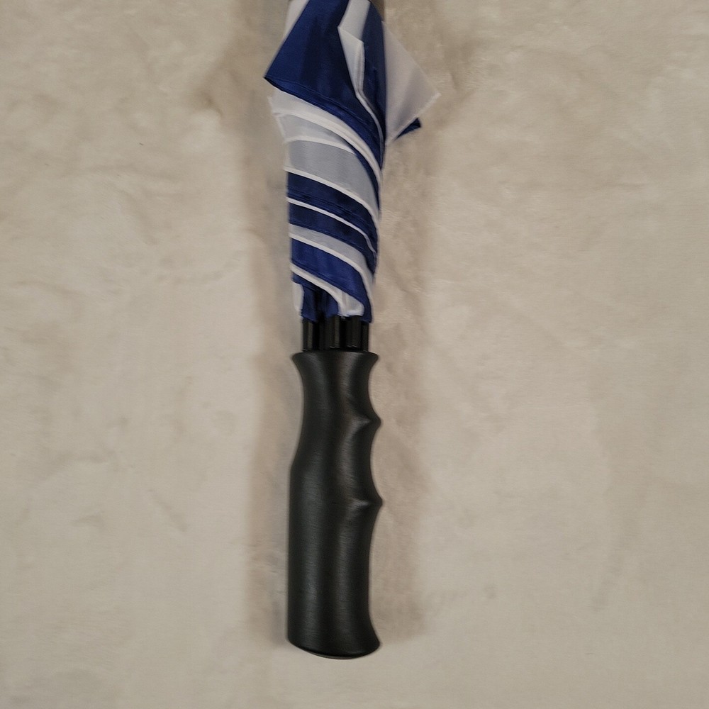 WEATHER ZONE MS-56-D Golf Umbrella, Polyester FabricBlue And White