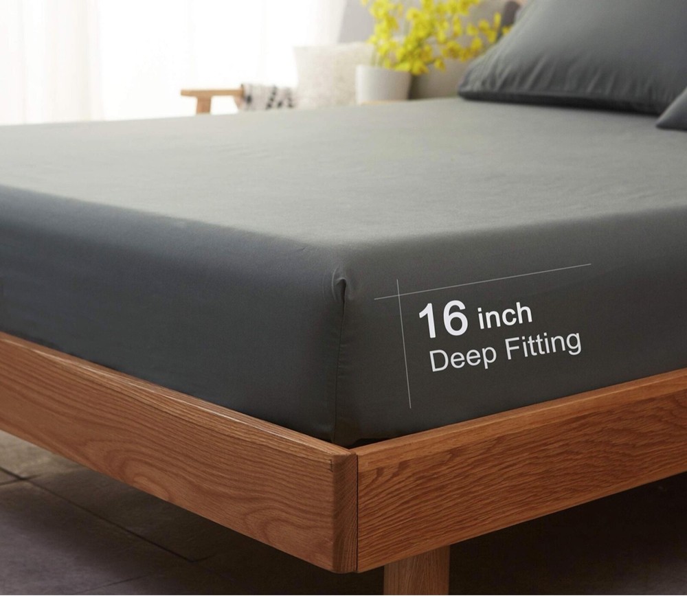 Top Split Cal King Sheet set For Sleep Number Bed 1800 Thread Count Deep Pocket