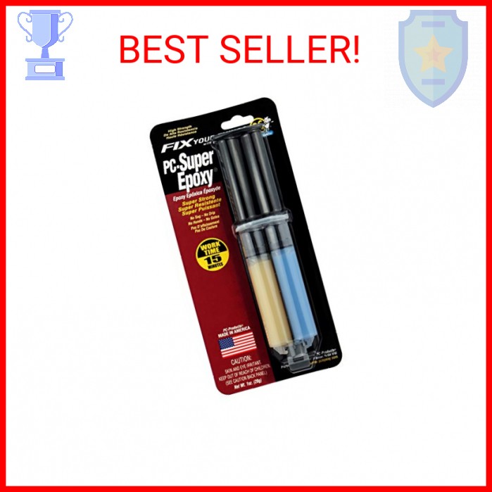 PC Products PC-Super Epoxy Adhesive Paste, Two-Part 1 oz Double Syringe, Translu