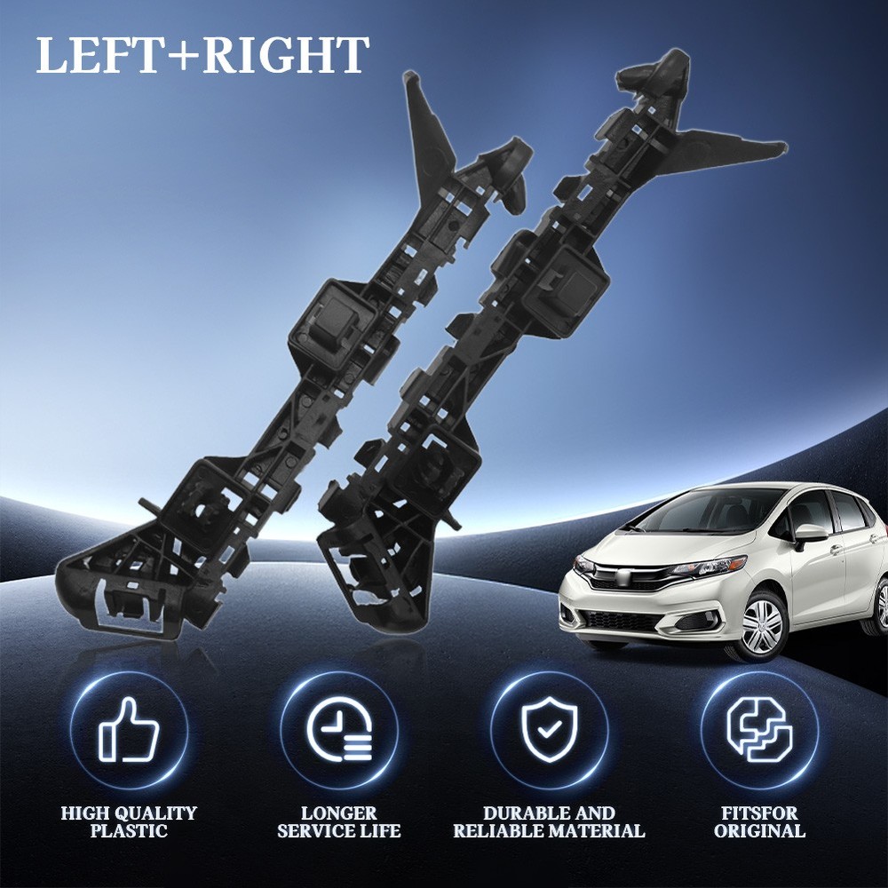 Pair Front Bumper Cover Support Brackets For 2015-2019 Honda Fit