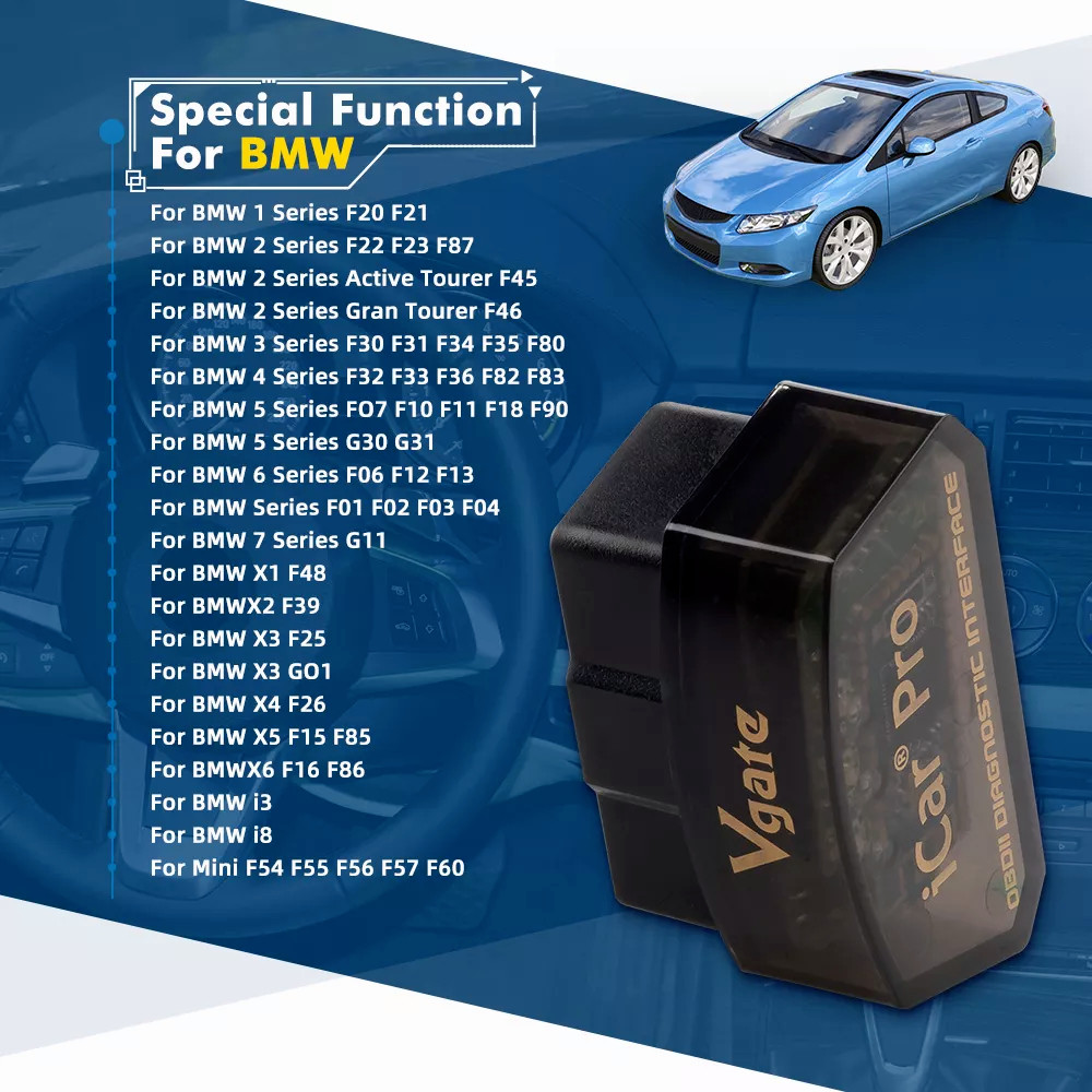 Vgate iCar Pro Bluetooth 4.0 Adapter OBD2 Diagnostic Scanner Tool Code Reader