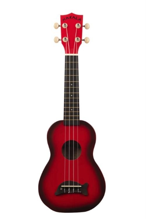 Kala Soprano Dolphin Ukulele - Red Burst
