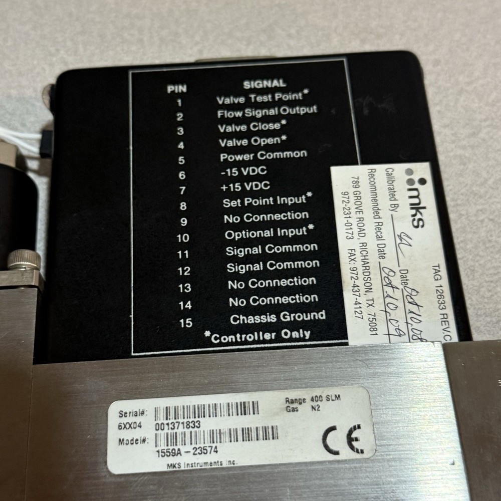 MKS Mass Flow Controller Type 1559A-23574-SV - Range: 400 SLM Used