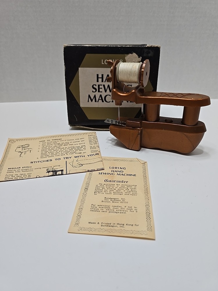 Vintage Miniature Loring Hand Held Sewing Machine