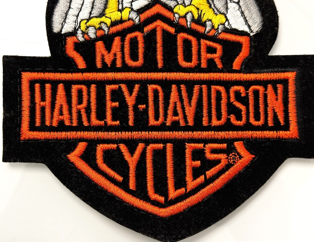 13.7" Harley Davidson Patch Eagle Up-Wing for Jacket, Vintage NOS, Large, NEW!