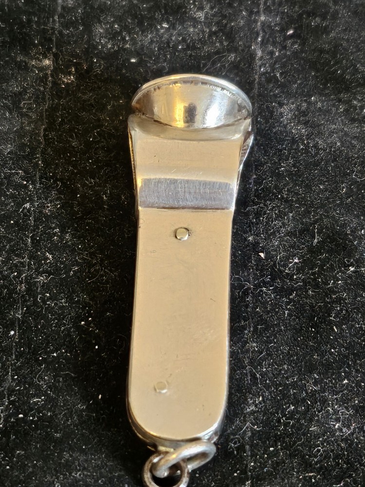 Beautiful Antique Solid Silver Cheroot/ Cigar Cutter Birmingham 1907 William H