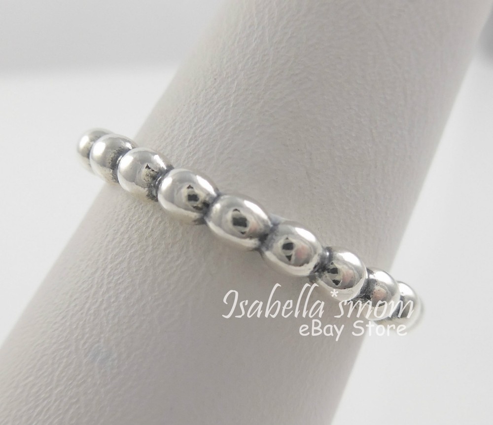 CLOUD NINE Authentic PANDORA Silver STACKABLE Bubble BAND Ring 190381-54 NEW 7