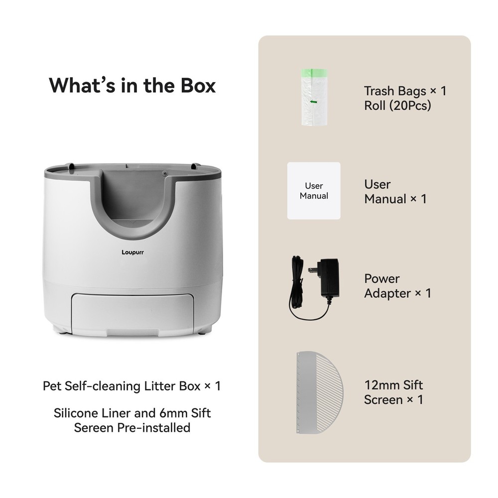 L1 Open-Top Automatic Cat Litter Box Self-Cleaning