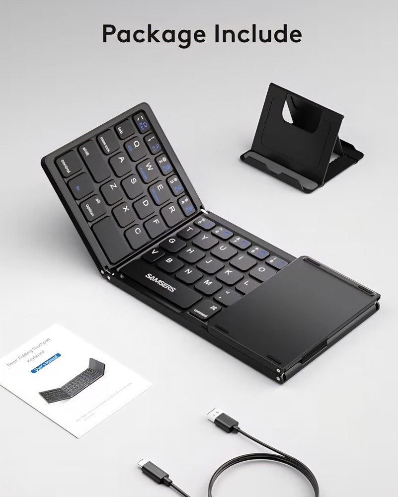Samsers Foldable Bluetooth Keyboard with Touchpad