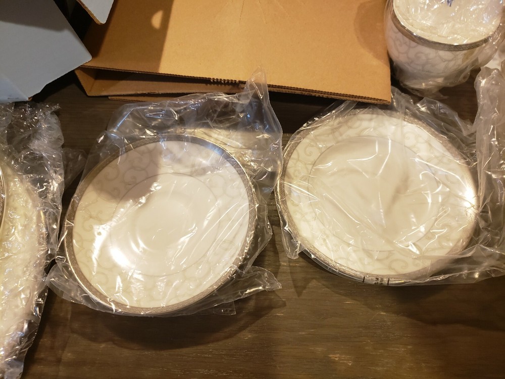 USED ONCE! Wedgwood "Celestial Platinum" Bone China