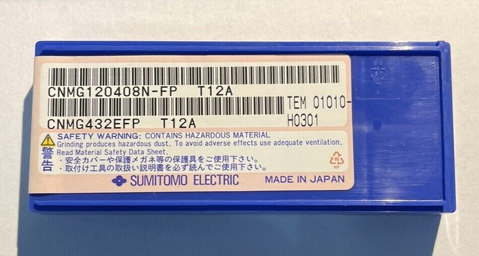 Sumitomo CNMG432EFP Inserts/CNMG120408N-FP