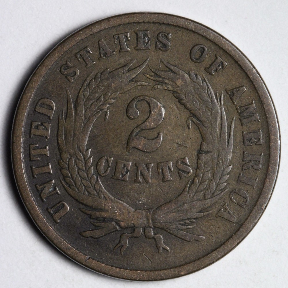 1864 Two Cent Piece FINE E225 YTCN