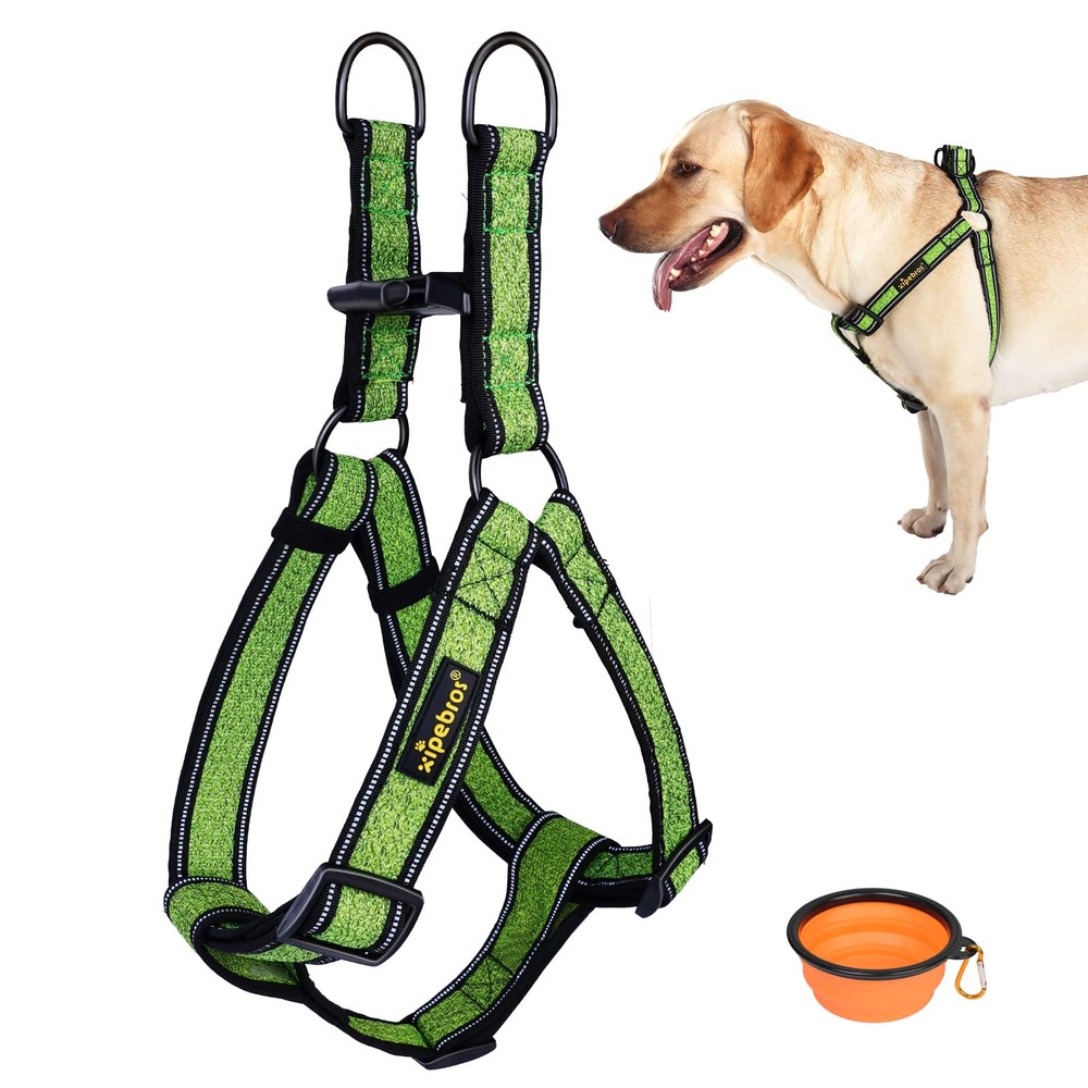 No Pull Dog Harness with Reflective Adjustable,Stops Pets from Pulling and Ch...
