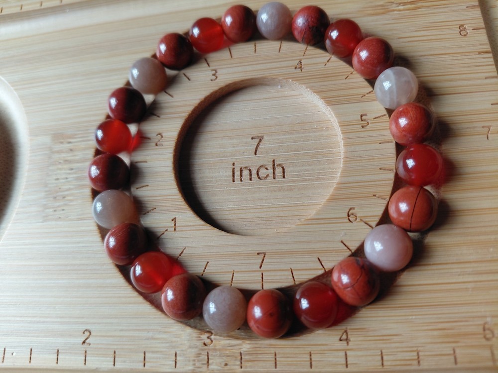Red Jasper/Carnelian/Sunstone Bracelet