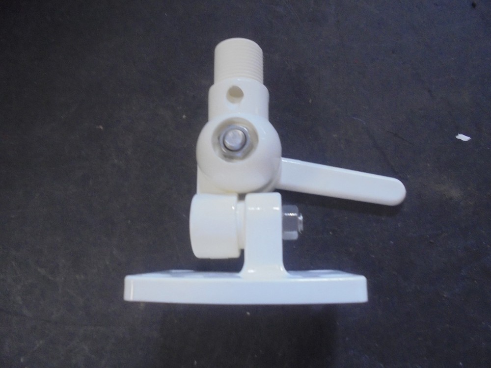 ANTENNA 2 WAY RATCHET MOUNT WHITE BASIC NYLON VHF GPS MOUNT