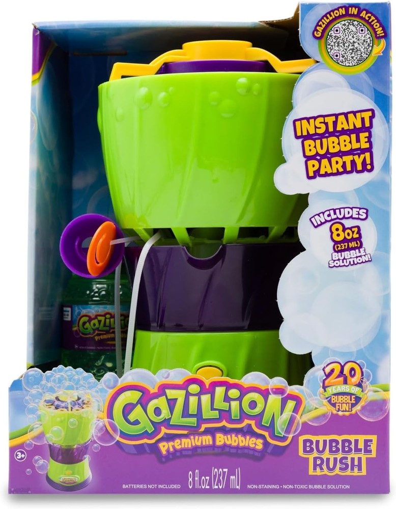 Ultimate Outdoor Bubble Machine - No-Spill Design & 8 oz Solution for Ages 3+