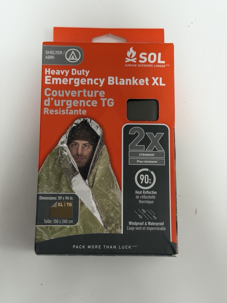 Survive Outdoors Longer Heavy Duty Emergency Blanket, 5 x 8 ft