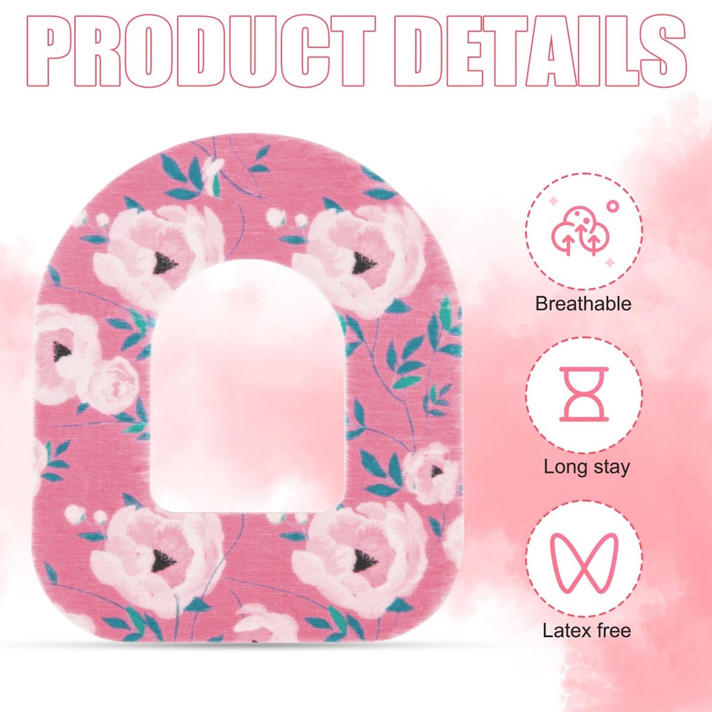 25pcs Adhesive Patches for Omnipod, Waterproof Sensor Pre-Cut Sensor...