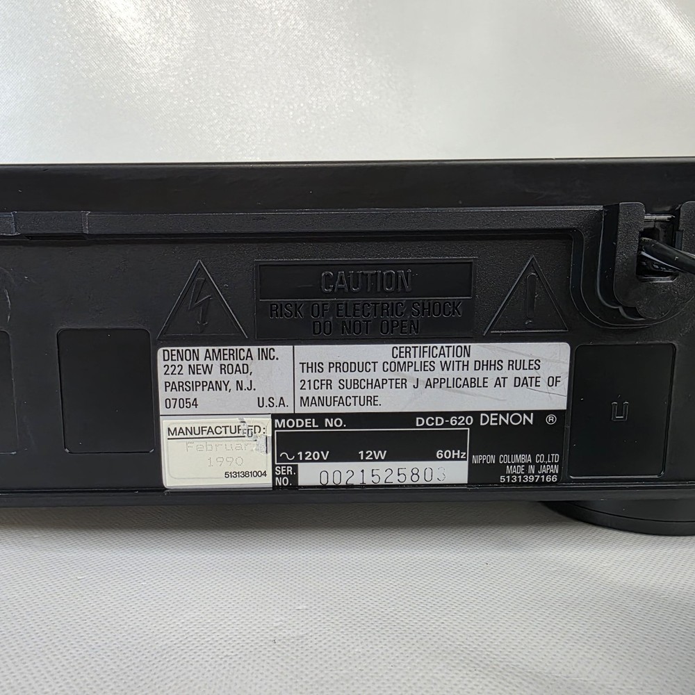 Denon DCD-620 Vintage Audiophile Single CD Player *No Remote* - Tested & Working