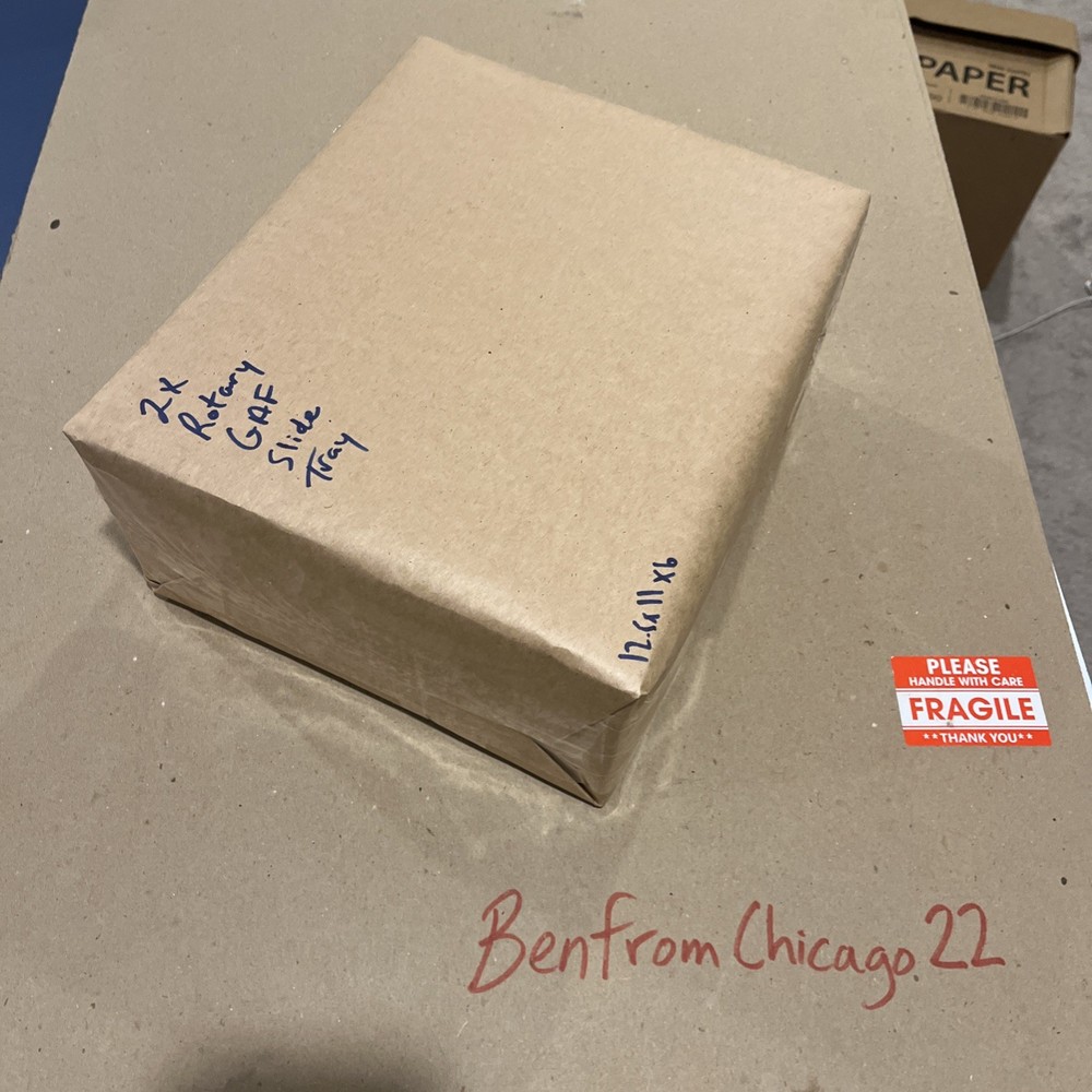 2x New Sealed GAF Rototray 100 Slide Tray Carousel Sawyers Ansco Sears 6090-059