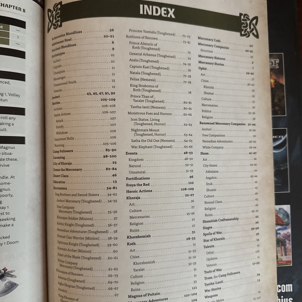 Modiphius Conan RPG Conan the Mercenary VG+/NM