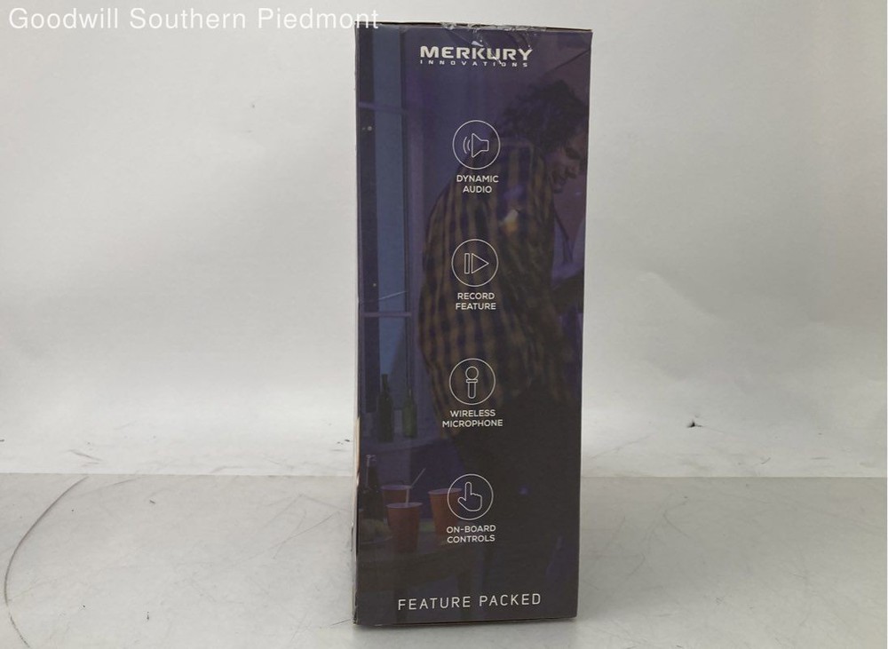 Merkury Innovations Star Studio System Karaoke Speaker Wireless Microphone - New