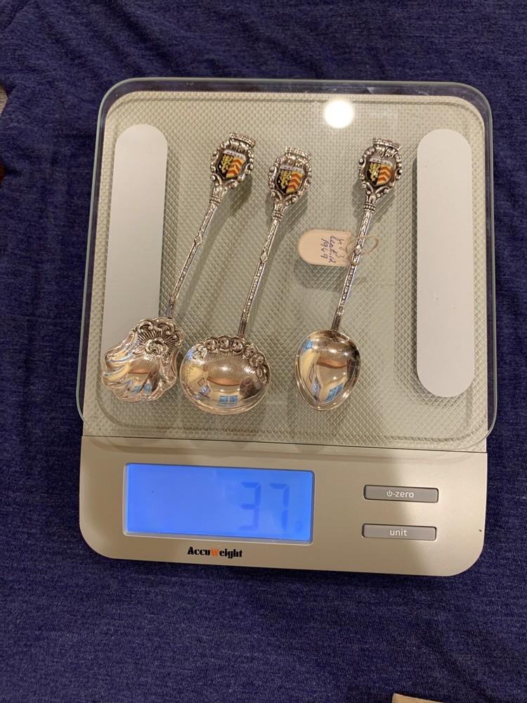 Coin Silver Hanau Souvenir Spoon Set In Box