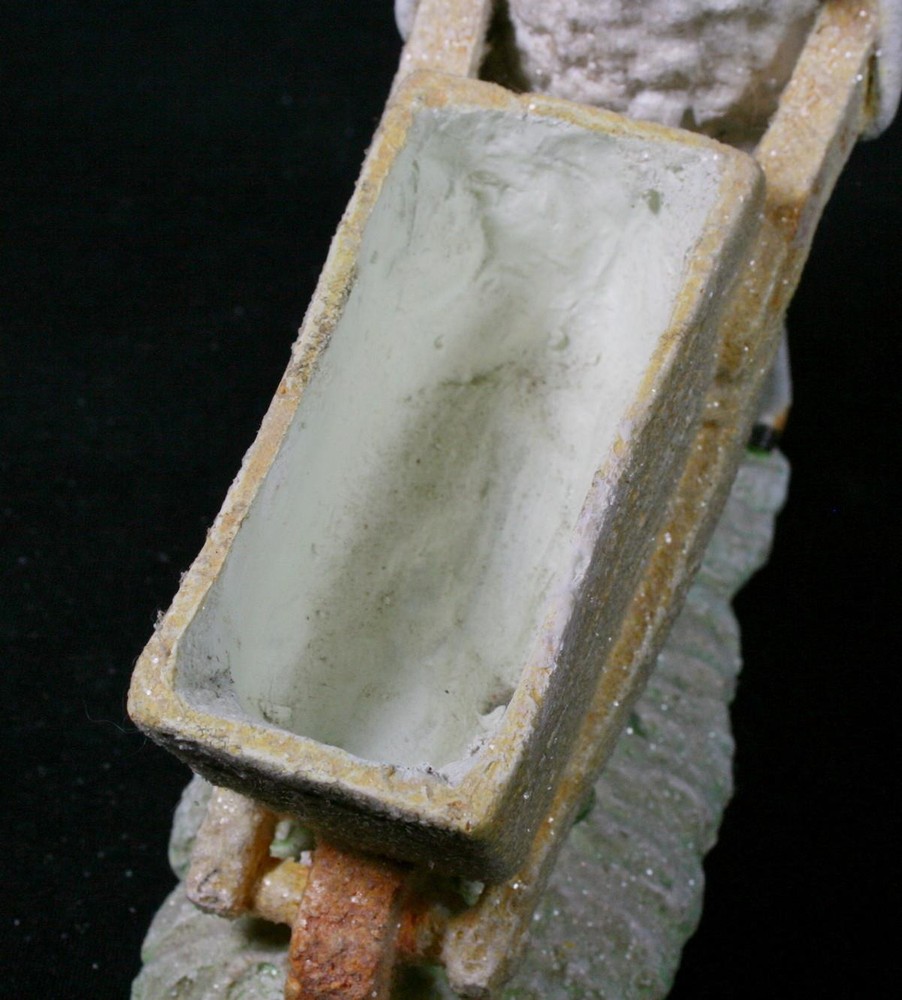 Mache Sheep Pushing Wheelbarrow Easter Spring Planter Or Candy Dish