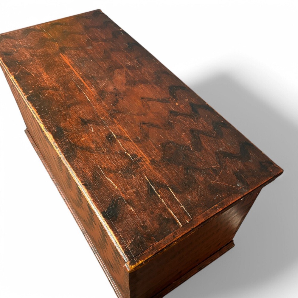 Fine 19th Century Grain Painted Blanket Chest
