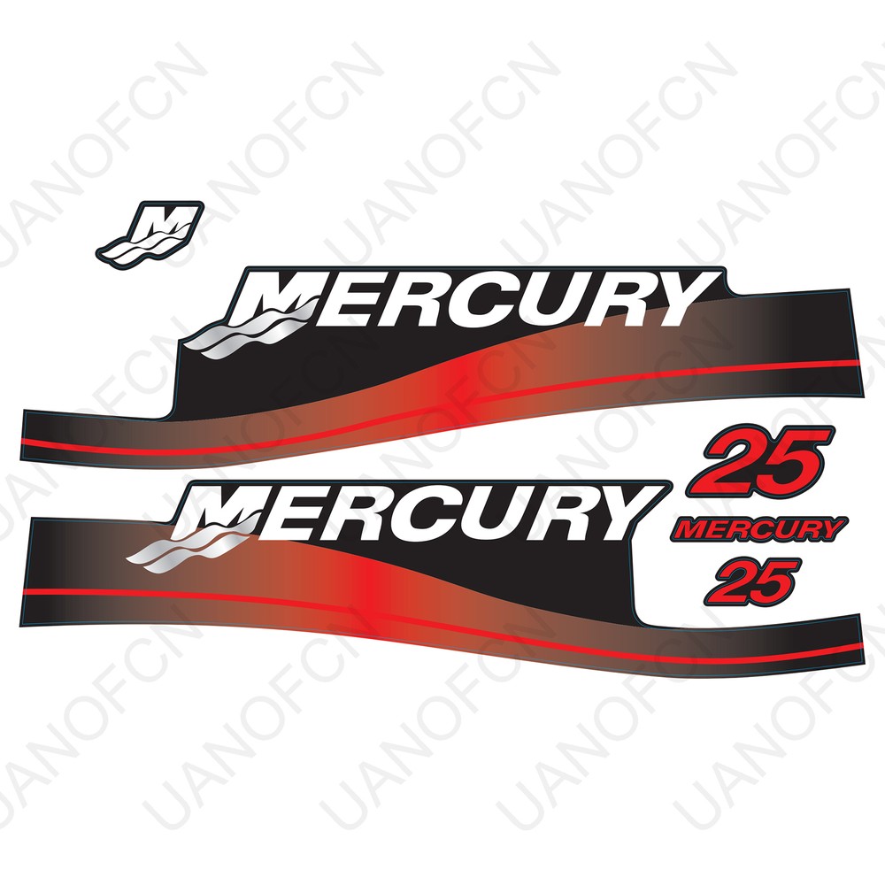808499A00 For Mercury Outboard Decals Sticker 2-Stroke 25HP 1999-2006 Year