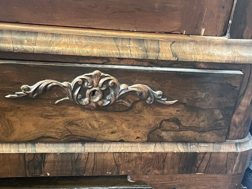 Large Walnut Wood Armoire Closet