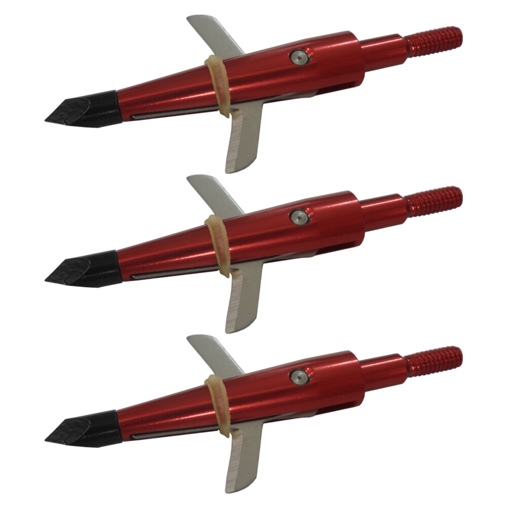 24Pcs Swhacker Broadheads 100Gr Red/Silver Expandable Sharp Blade Crossbow Tips