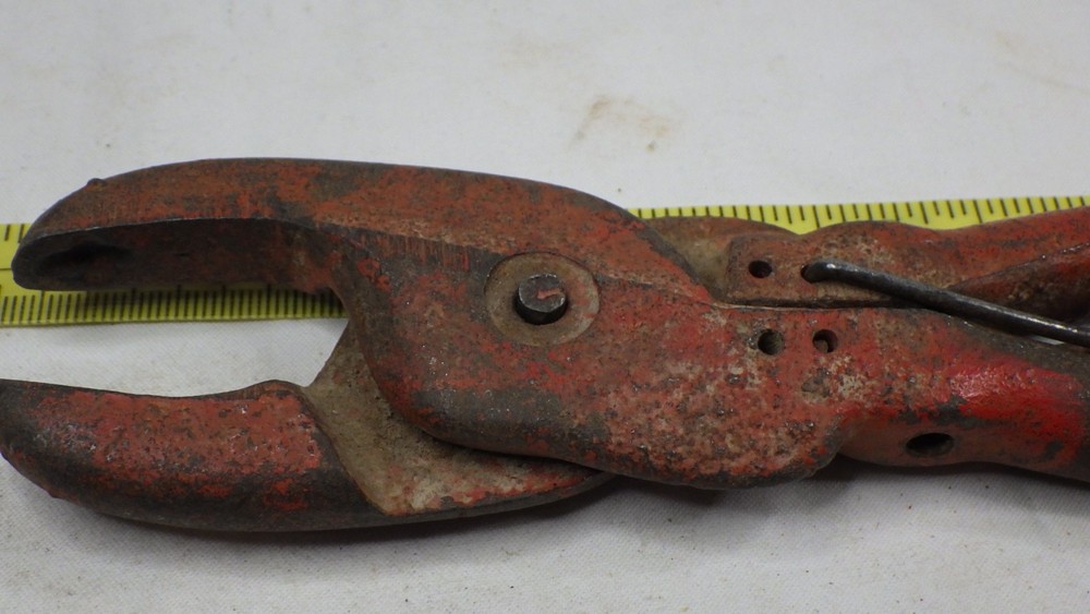 Antique Hog Ring Pliers Red Humane