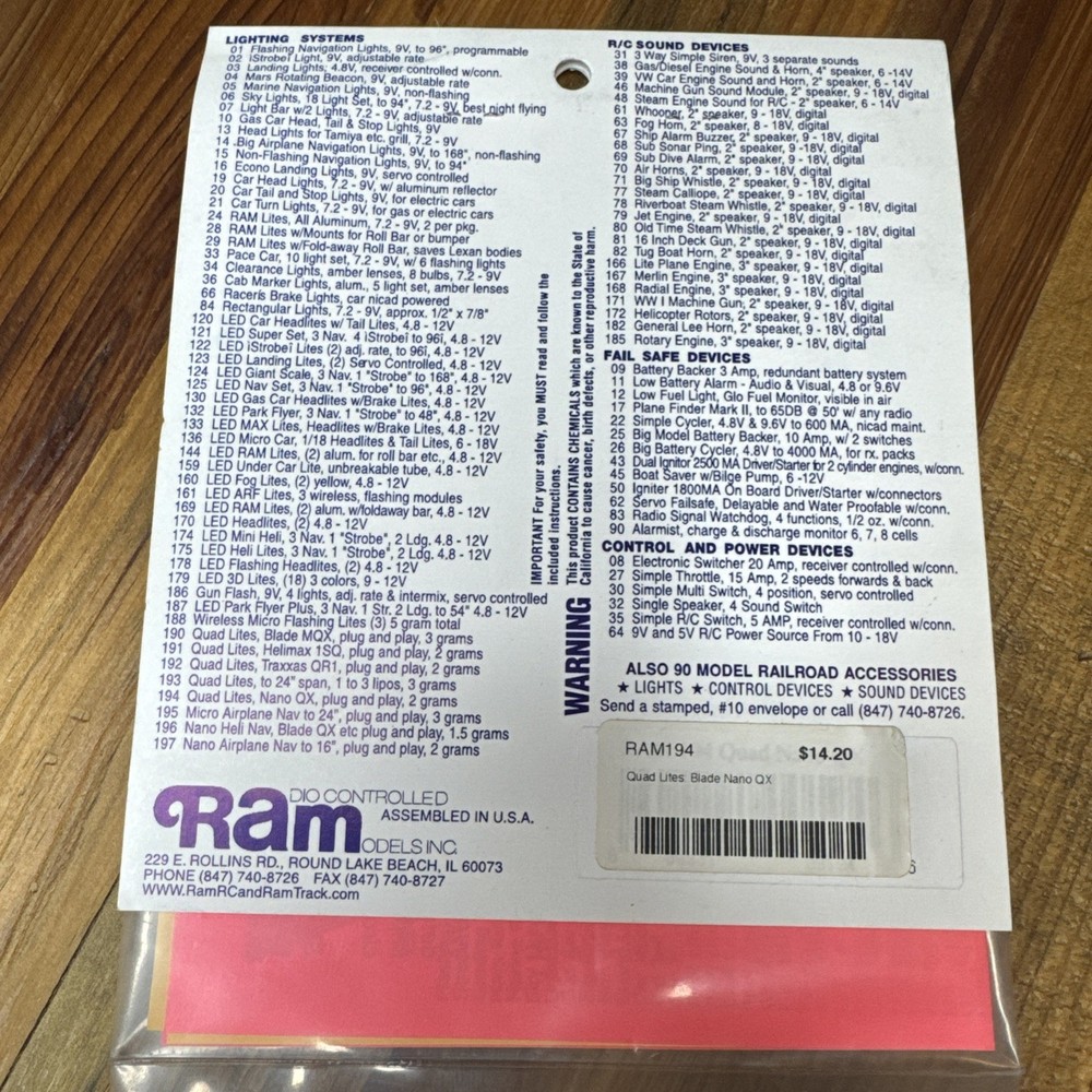 RAM #RAM194 Quad Lites Blade Nano Qx