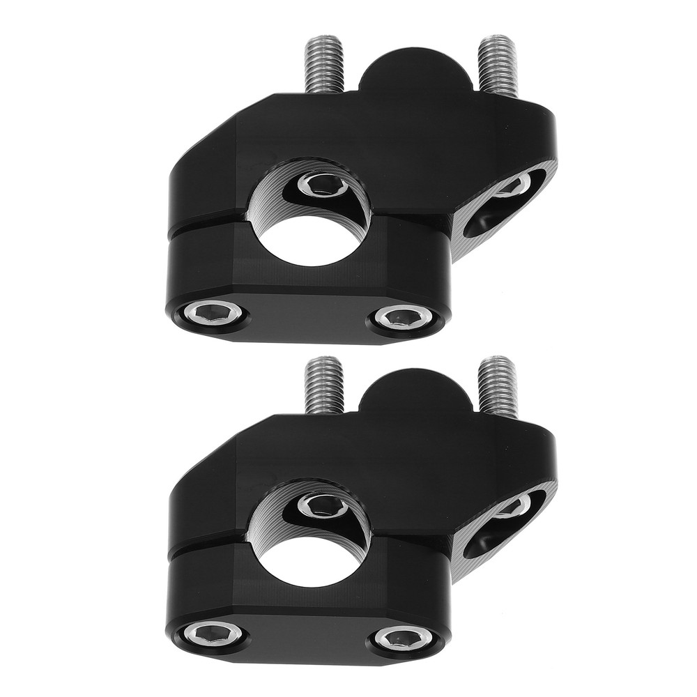 2pcs Motorcycle Handlebar Bracket Lifting Clamps Fitting 7/8" 22mm Black