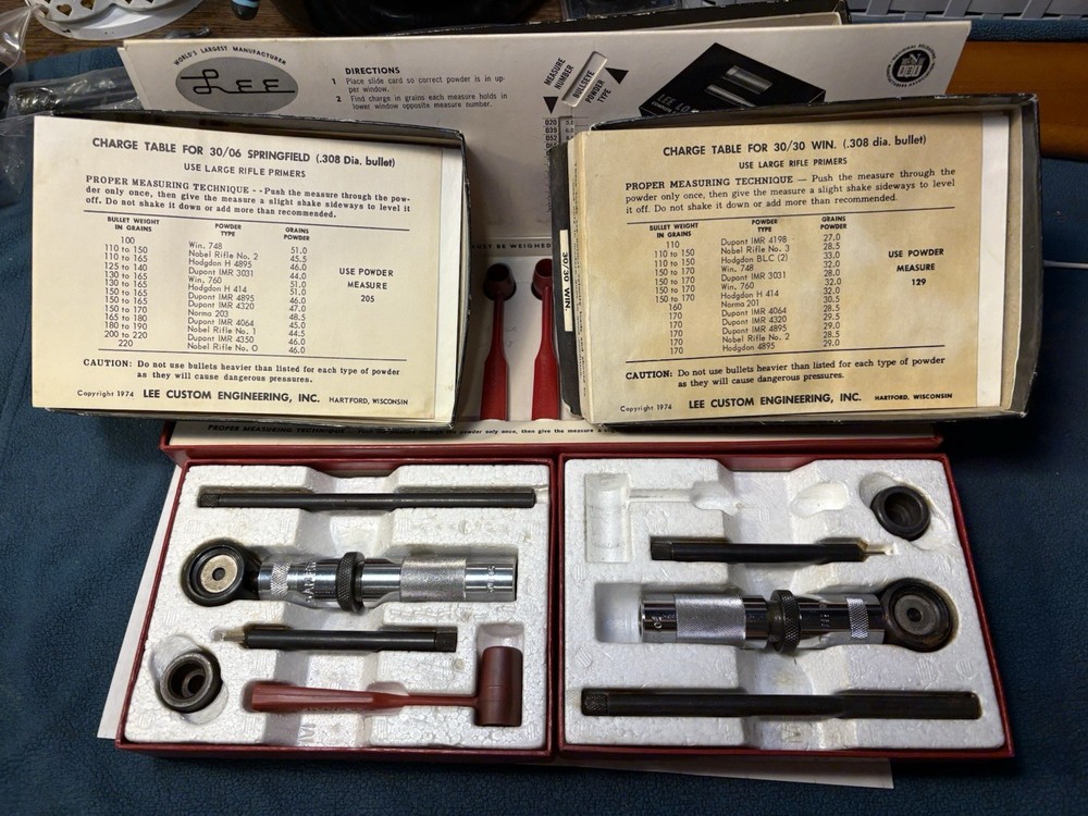 Lee Loader 30-06 & 30/30 Wet Powder, Measures Set And￼