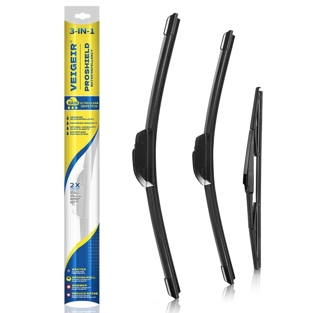 "Windshield Wiper Blades Set for Mazda 3 20102013  24", 19", 14" Sizes"