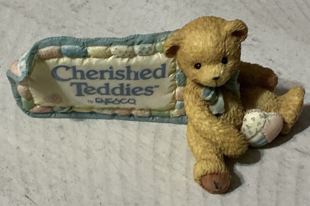 Cherished Teddies 1991 Store Display Sign Plaque 951005 Enesco
