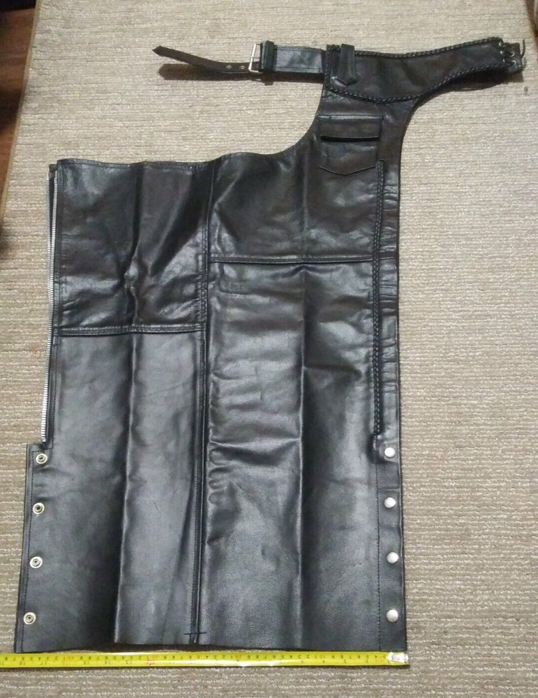 Vintage Event Leather Motorcycle Chaps Size SX (Small)