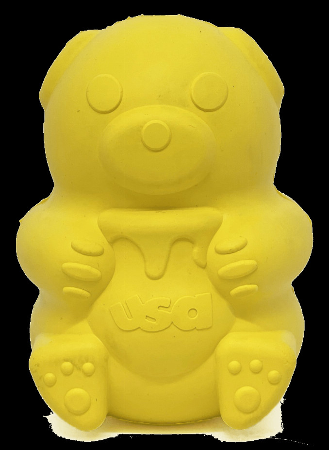 Honey Bear Treat Dispenser Yellow Medium