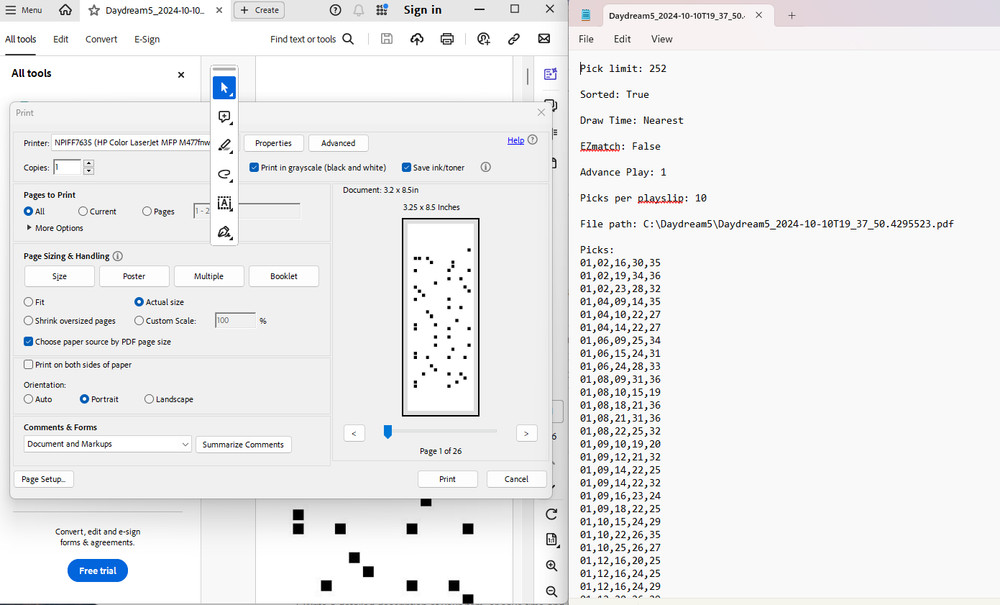 Daydream 5 - Florida Fantasy 5 lottery lotterycodex wheeling - Windows software