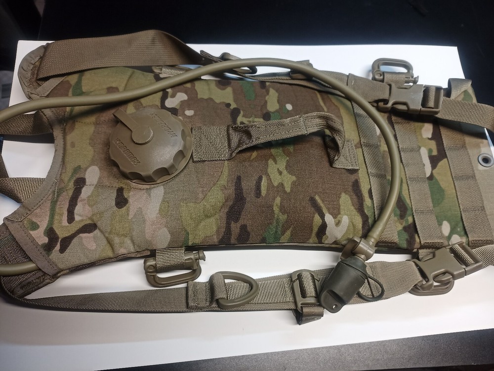 GENUINE US MULTI-CAMO HYDRATION BACKPACK SYSTEMS. PRE OWNED- USED UNITS.