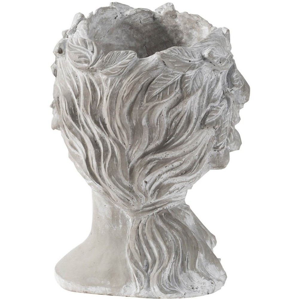 A&B Home D8029-DS Garden Whitewash Stone Planter