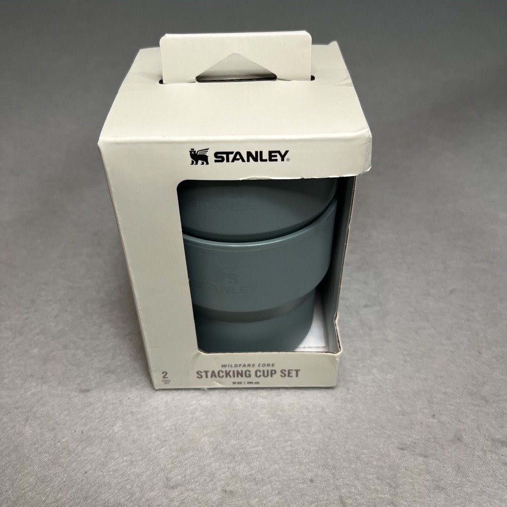 STANLEY Wildfare Core STACKING 2 CUP SET camp cups lightweight plastic NIB shale