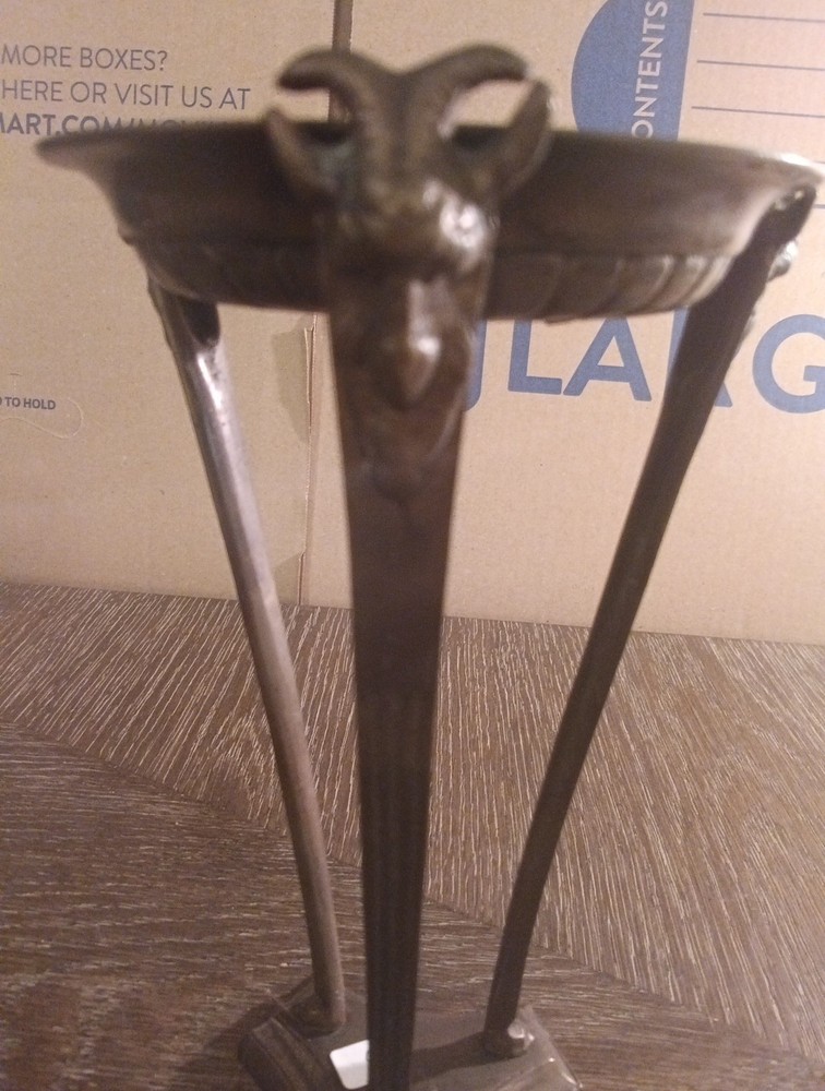 Vtg Bronze Antique Incense Holder Ram