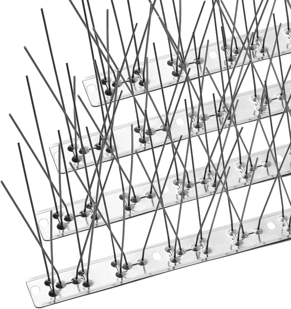 Humane Stainless Steel Bird Spikes: Durable 3.4ft Coverage for Pigeon Control