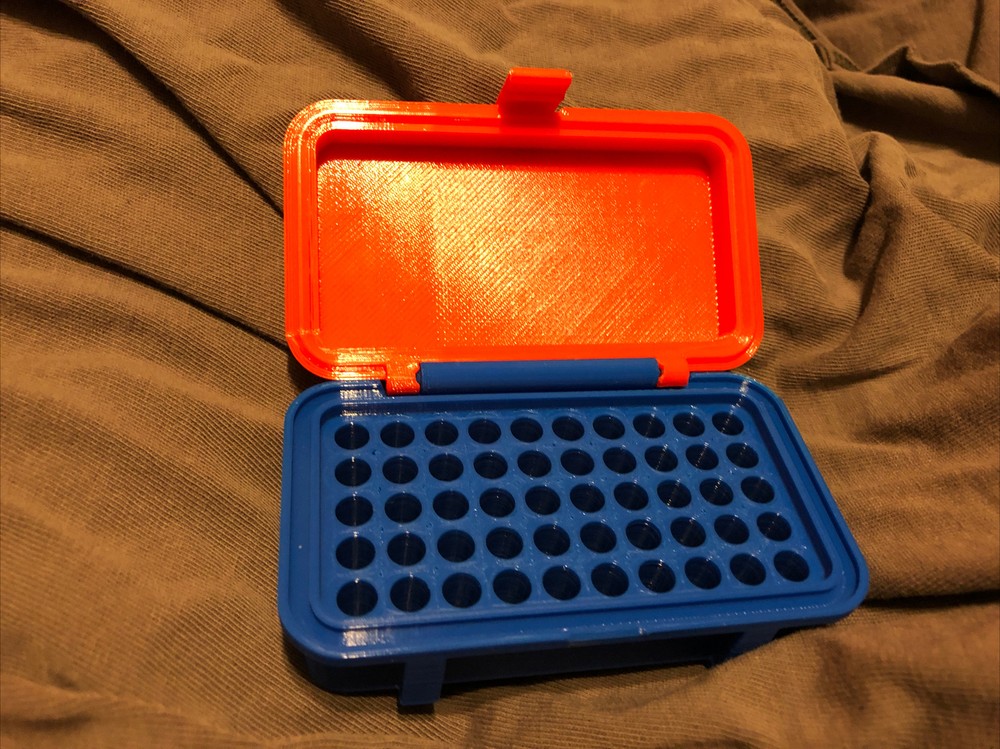 3D Printed .22 Short Ammo Box holds 50