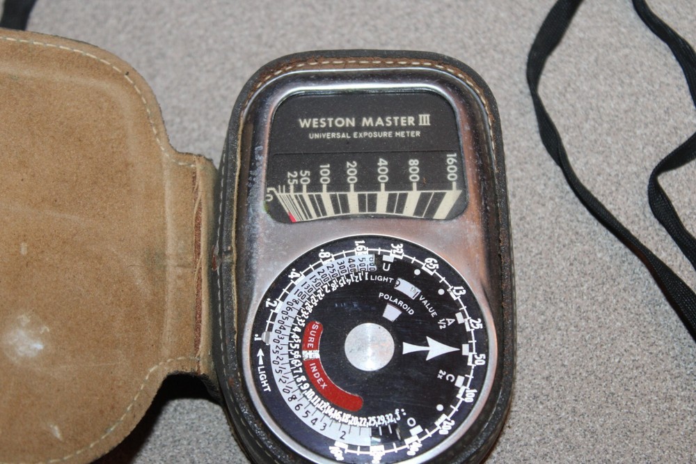 Weston Master III Exposure Light Meter Model 737 With Leather Case Vintage