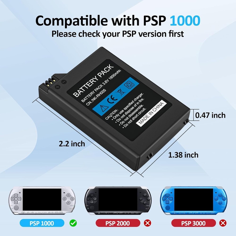 "Cost-Effective 2Pcs Battery Set for PSP Console"