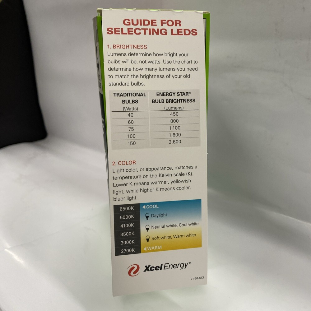 4 Pack 5000K DAYLIGHT 60W Equivalent Using 9W LED Indoor Non-Dimmable Bulbs